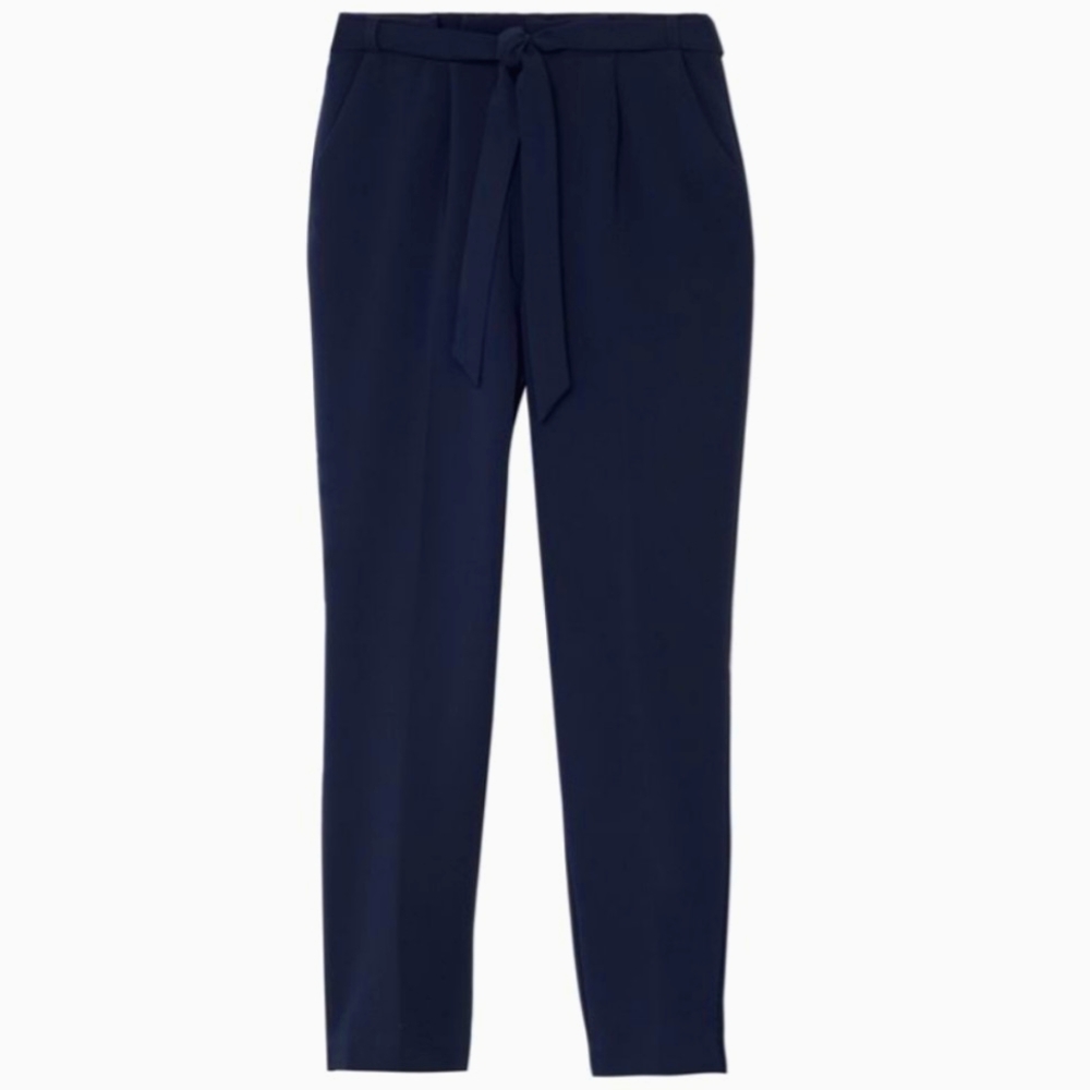NWT Black Solid Peg Trousers Size XL